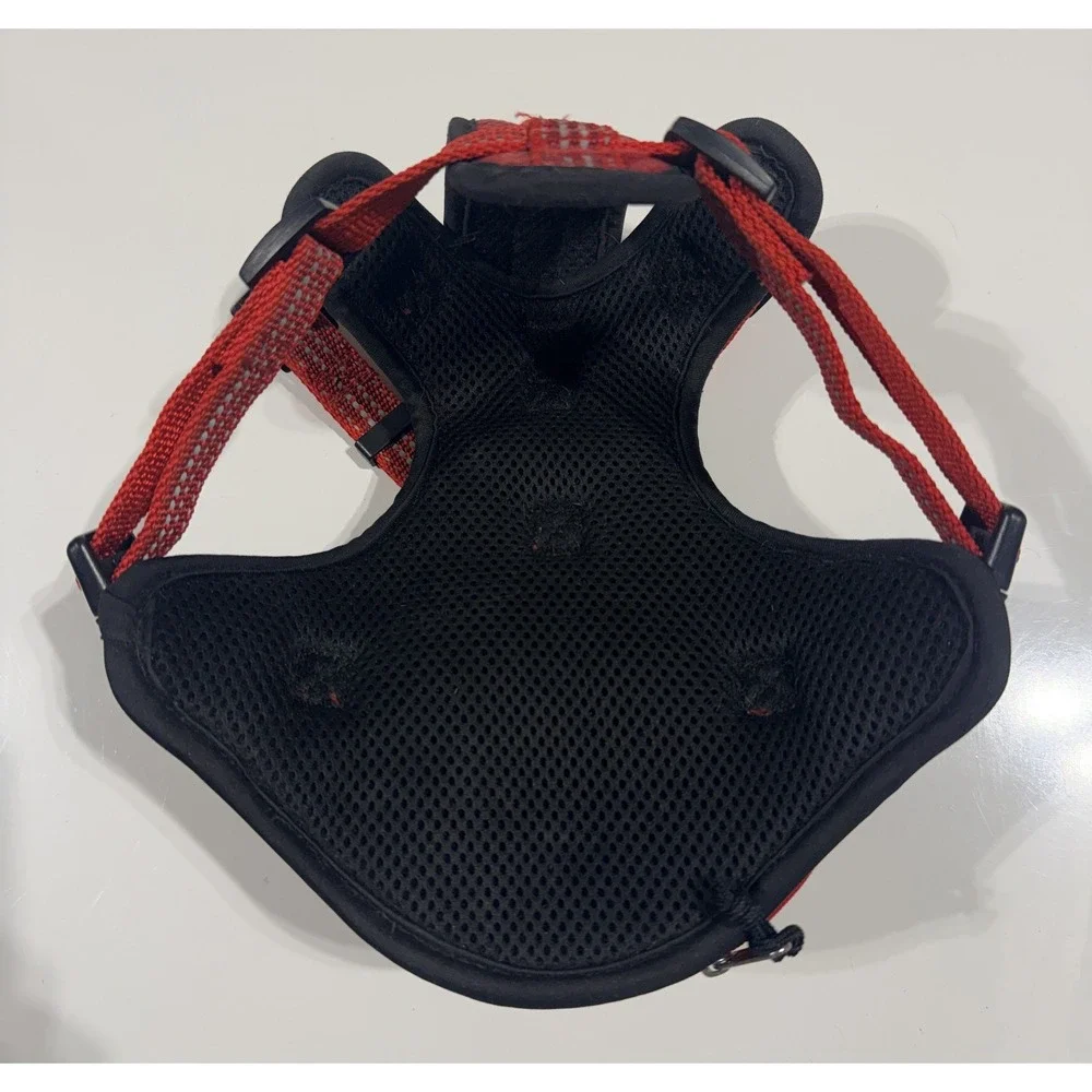 KONG Max Dog Harness Red Padded Ultra Durable Reflective Front Clip Pocket-Small